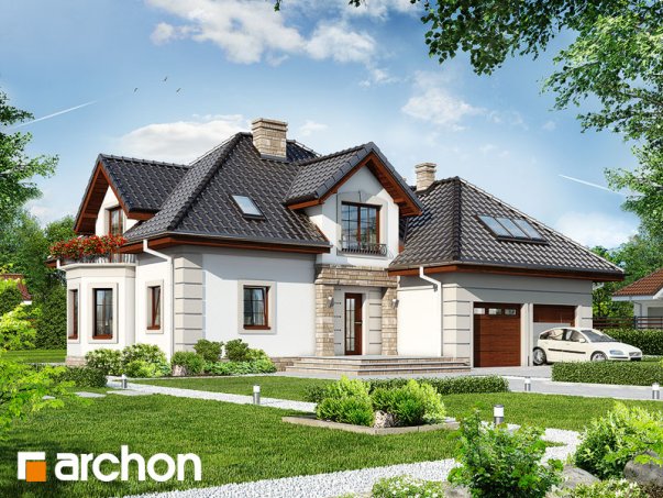 Проект дома Дом в нектаринах 3 вер.2 - 1 С мансардным этажом дома в Киеве