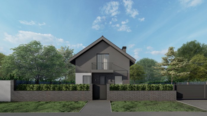 Проєкт будинку Db 15 - З мансардним поверхом дома у Києві