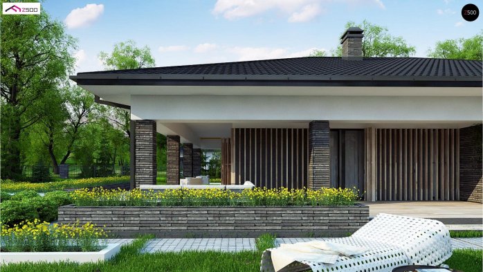 Проект дома U400 - 4 Одноэтажные дома в Киеве