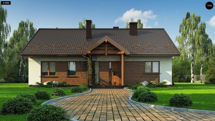 Проект дома U369 D - 2 Одноэтажные дома в Киеве