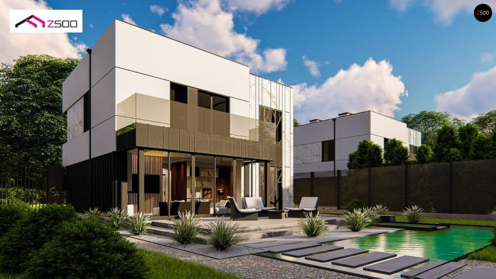 Проект дома Ux90 - 2 Двухэтажные дома в Киеве