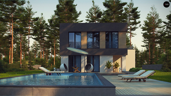 Проєкт будинку Ux134 - Двоповерхові дома у Києві