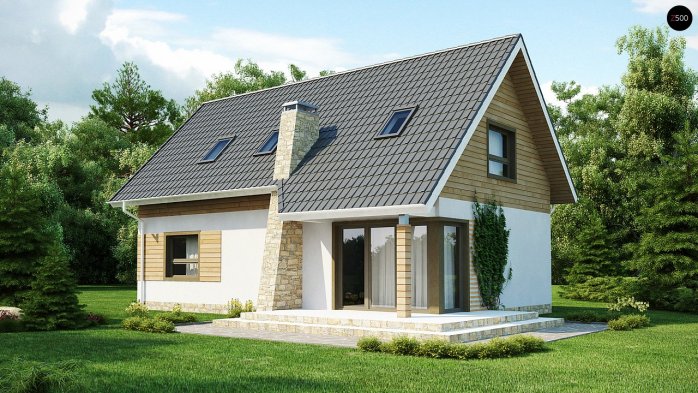 Проект дома U79 - 1 С мансардным этажом дома в Киеве