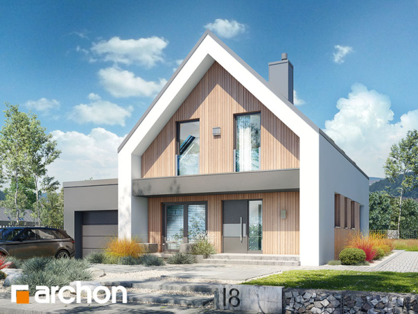 Проект дома Дом в папаверах 2 - 1 С мансардным этажом дома в Киеве