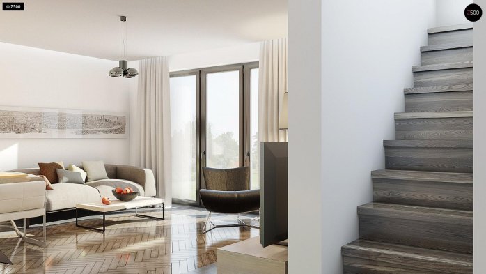 Проєкт будинку U229 - З мансардним поверхом дома у Києві