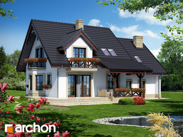 Проект дома Дом в тамарисках 4 (Г2) вер.2 - 2 С мансардным этажом дома в Киеве