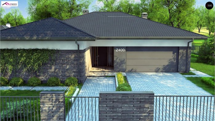 Проект дома U400 - 2 Одноэтажные дома в Киеве