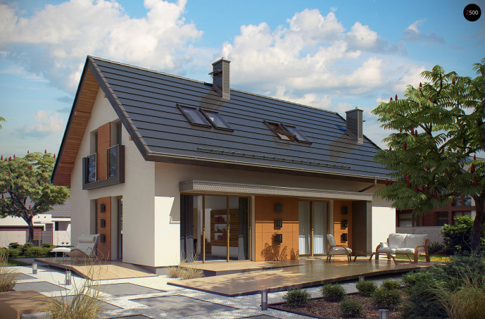 Проект дома U269 - 2 С мансардным этажом дома в Киеве