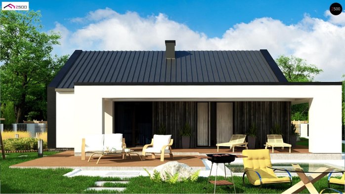 Проект дома U381 - 3 Одноэтажные дома в Киеве