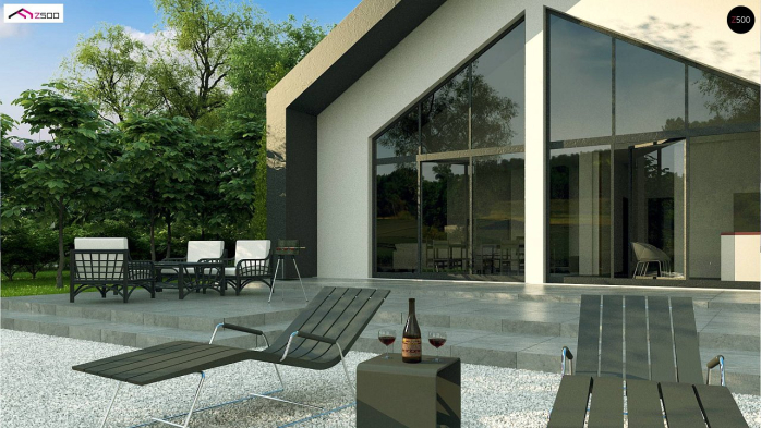 Проект дома Ux251 - 6 С мансардным этажом дома в Киеве