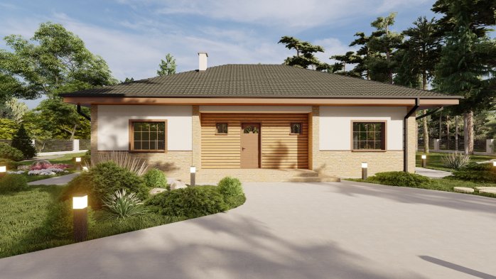 Проєкт будинку DB 37 - Одноповерхові дома у Києві