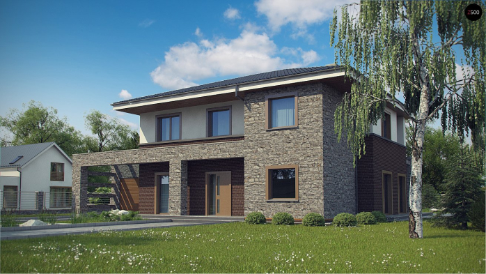 Проект дома Ux109 P - 2 Двухэтажные дома в Киеве