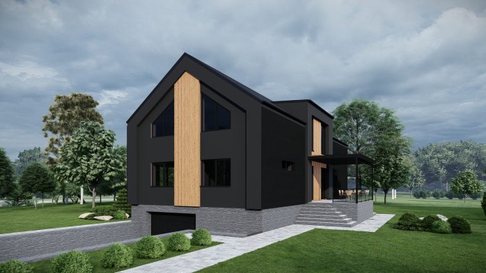 Проєкт будинку DBT 617 - Двоповерхові дома у Києві