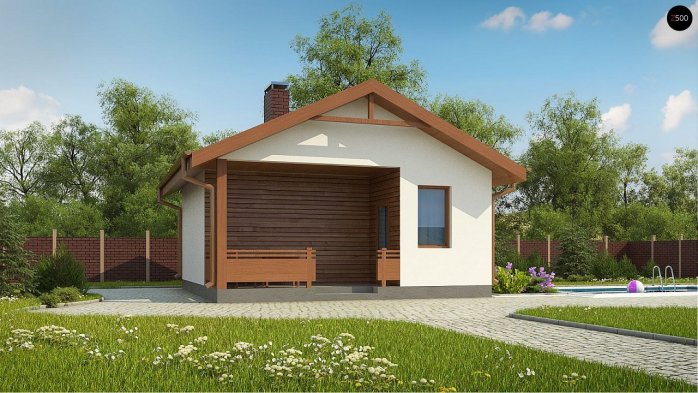 Проект дома Up2 - 3 Одноэтажные дома в Киеве