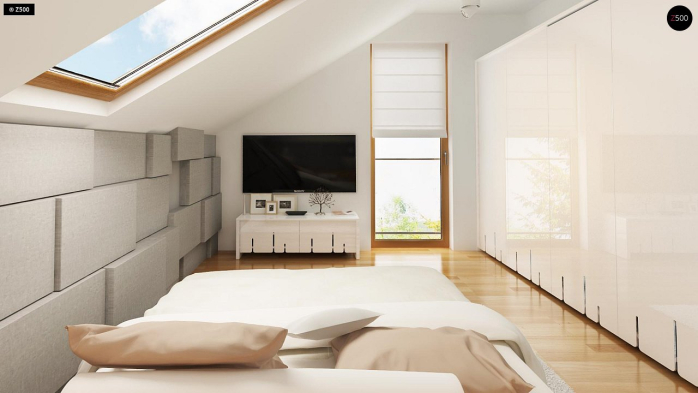 Проект дома U210 GLt - 10 С мансардным этажом дома в Киеве