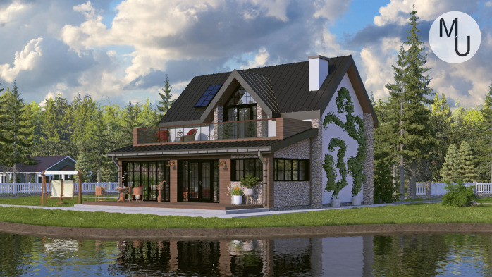 Проект дома DBMU Рейне - 1 Двухэтажные дома в Киеве