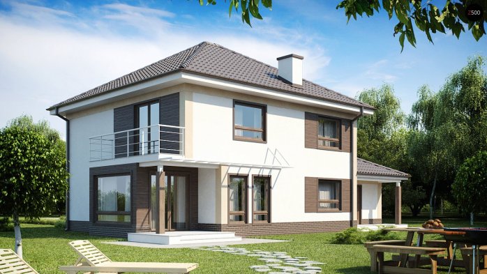 Проект дома Ux12 - 1 Двухэтажные дома в Киеве