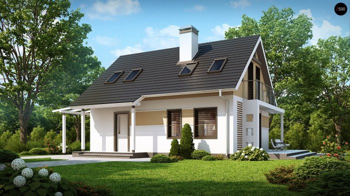 Проект дома U216 - 2 С мансардным этажом дома в Киеве