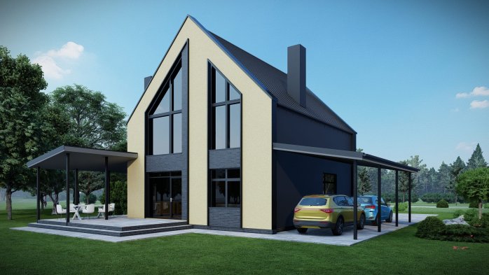 Проєкт будинку DBT 633-1 - Двоповерхові дома у Києві