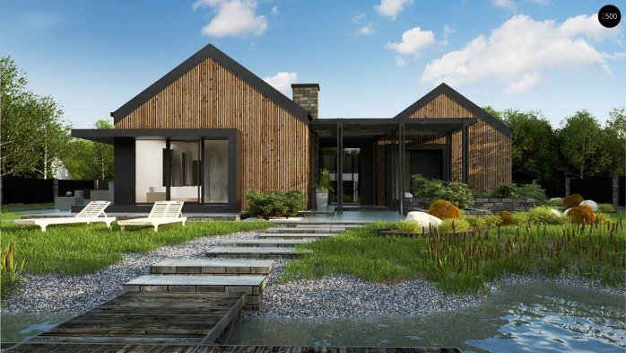 Проект дома U388 - 4 Одноэтажные дома в Киеве