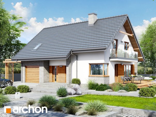 Проект дома Дом в аурорах - 2 С мансардным этажом дома в Киеве