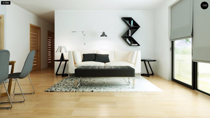 Проект дома Ux53 - 4 Одноэтажные дома в Киеве