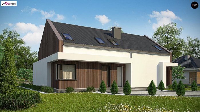 Проект дома U346 - 1 С мансардным этажом дома в Киеве