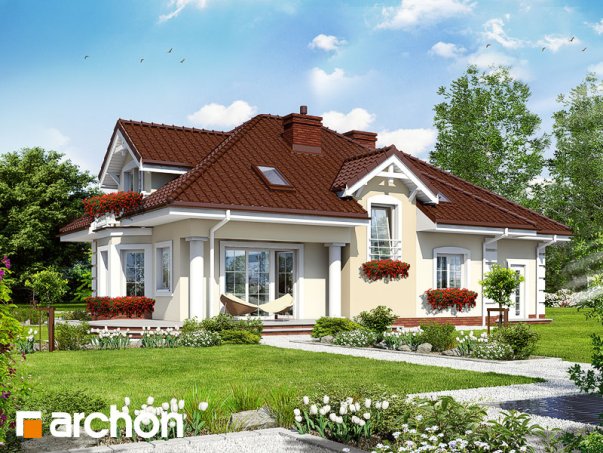 Проект дома Дом в эхинацеях 2 вер.2 - 2 С мансардным этажом дома в Киеве