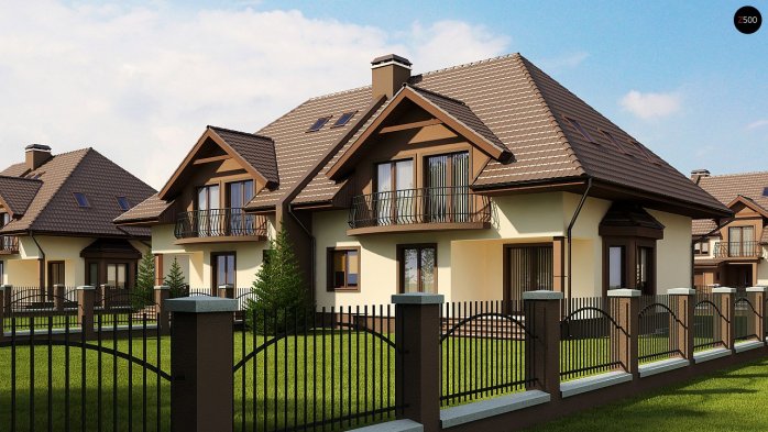 Проект дома Ub1 - 2 С мансардным этажом дома в Киеве