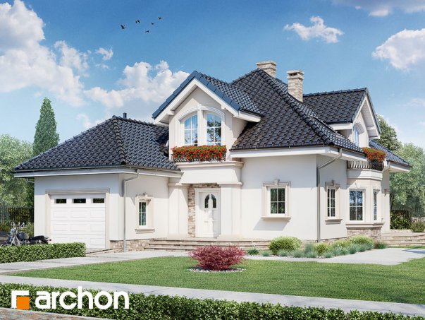 Проект дома Дом в кокосах (Г) вер.2 - 1 С мансардным этажом дома в Киеве