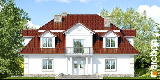 Проект дома Дом в форзициях - 3 С мансардным этажом дома в Киеве