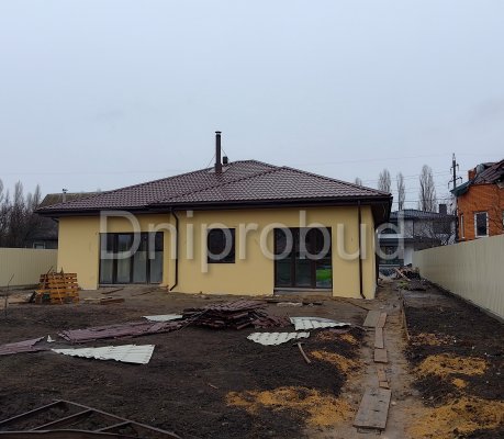 Одноэтажный дом с большим гаражом (Оболонь)