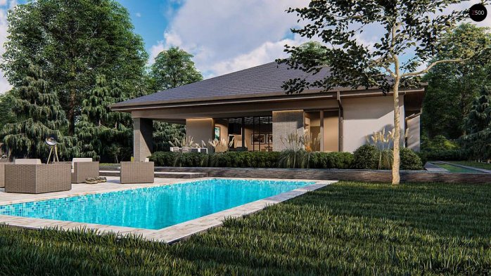 Проект дома U412 - 2 Одноэтажные дома в Киеве