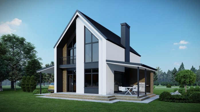 Проект дома DBT 633-2 - 1 Двухэтажные дома в Киеве