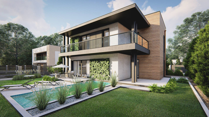 Проект дома Ux174 - 3 Двухэтажные дома в Киеве