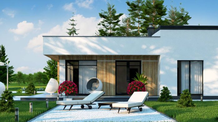 Проект дома Ux35 GL2 - 2 Одноэтажные дома в Киеве