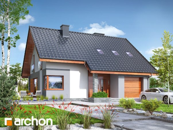 Проект дома Дом в журавках 7 - 1 С мансардным этажом дома в Киеве