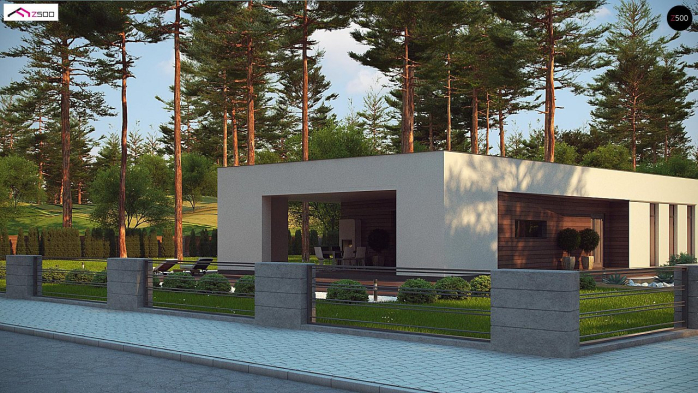 Проект дома Ux80 - 3 Одноэтажные дома в Киеве