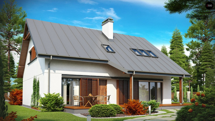 Проект дома U186 - 1 С мансардным этажом дома в Киеве