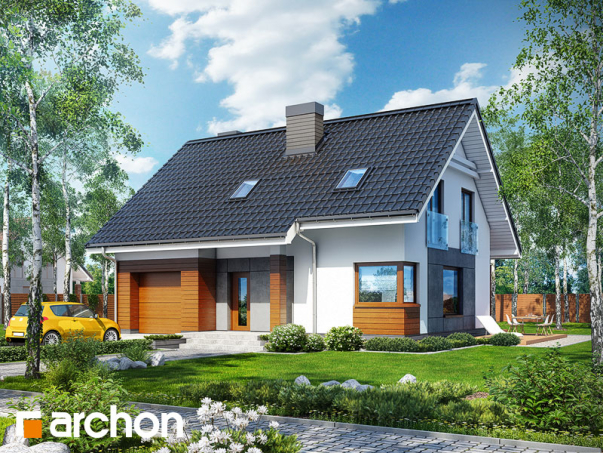 Проект дома Дом в яблонках (Т) - 1 С мансардным этажом дома в Киеве