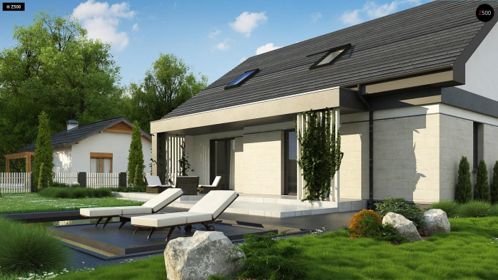 Проект дома U316 p - 3 С мансардным этажом дома в Киеве