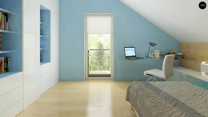 Проект дома U210 GLt - 19 С мансардным этажом дома в Киеве