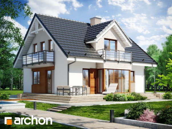 Проект дома Дом в рододендронах 5 (ВH) - 2 С мансардным этажом дома в Киеве