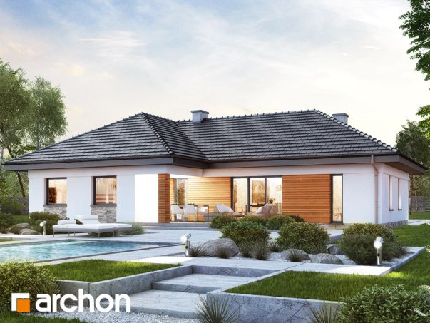 Проект дома Дом в навлоциях - 2 Одноэтажные дома в Киеве