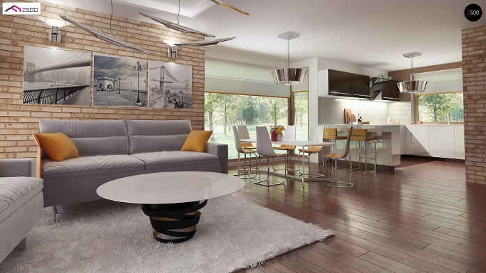 Проект дома U205 - 6 Одноэтажные дома в Киеве