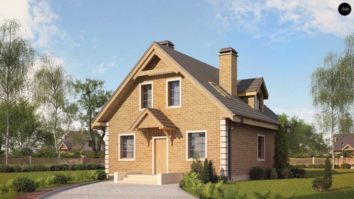 Проект дома u1 k - 1 С мансардным этажом дома в Киеве