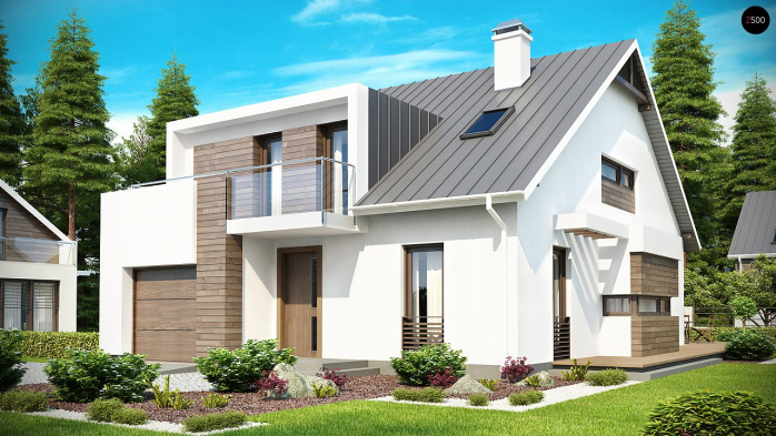 Проект дома U116 - 1 С мансардным этажом дома в Киеве