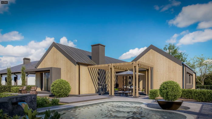 Проект дома U388 B - 5 Одноэтажные дома в Киеве