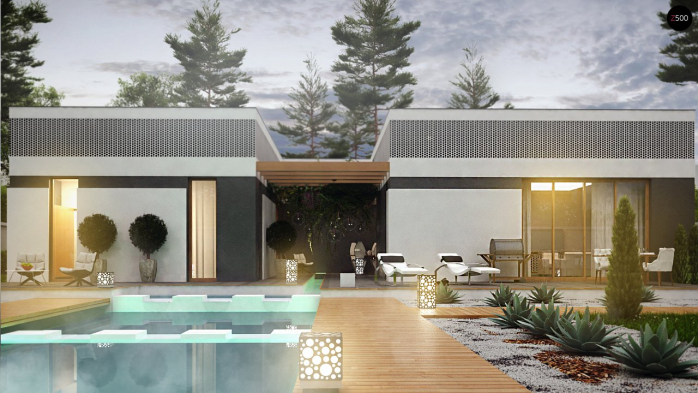 Проект дома Ux119 - 9 Одноэтажные дома в Киеве