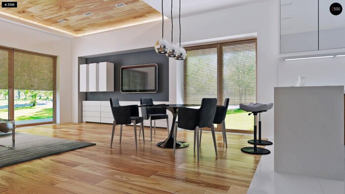 Проект дома Ux105 B - 2 Одноэтажные дома в Киеве